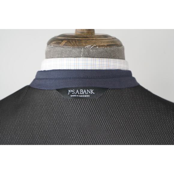 Jos A Bank Traveler Blazer Mens 43L Navy Travel Tech Slim Stretch Wool Blend - Picture 6 of 8